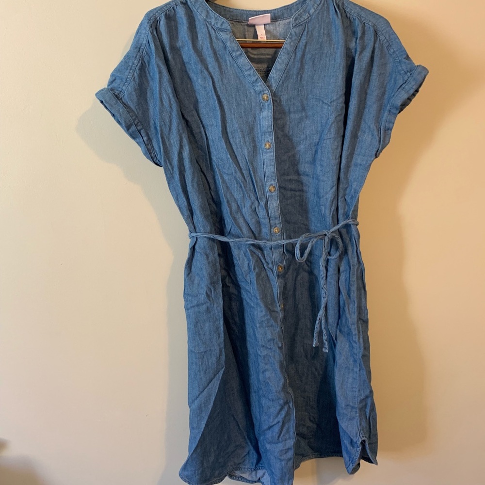 Ingrid & Isabelle Denim Maternity Dress